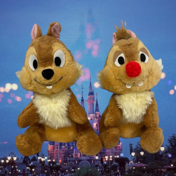 1970s Walt Disney Production Chip 'n Dale Chipmunks Plush Stuffed Toys USA - Picture 2 of 15